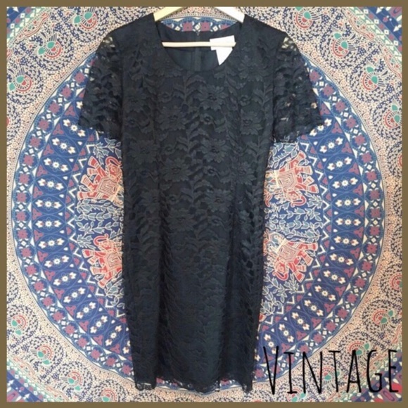 Vintage Dresses & Skirts - ❌ SOLD! ❌ [ ‘90s Vintage ] Lace Black Beauty Dress